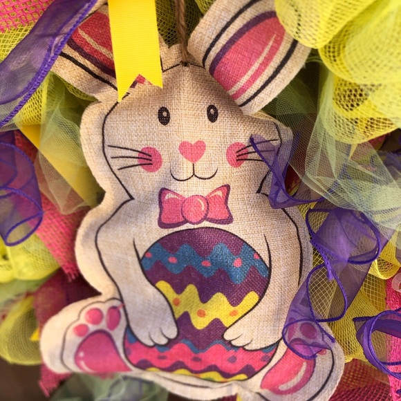 Handmade Easter Bunny Wreath - Picture 2 of 9